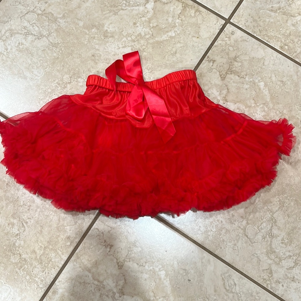 Girls Red Pettiskirt Tortoise Rabbit Brand size L